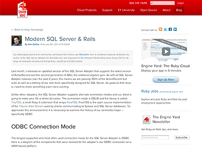 My Modern SQL Server & Rails Engine Yard Article