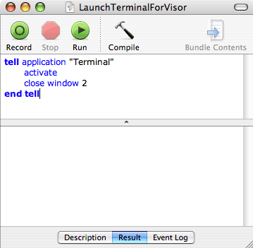 Visor AppleScript